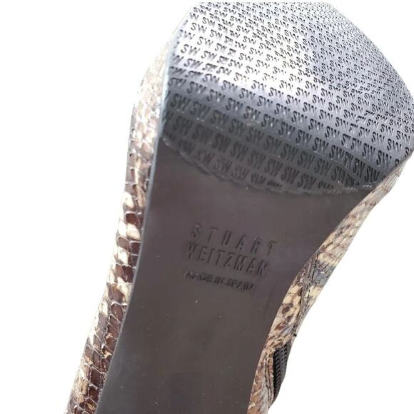 Stuart Weitzman Apollo Snakeskin Ankle Boots Size: 7.5 - Picture 7 of 9